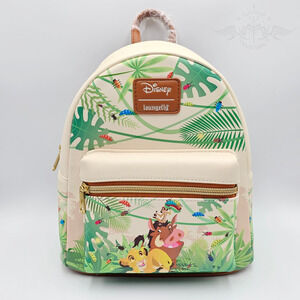 Loungefly Disney The Lion King Simba Timon & Pumbaa Jungle Scene Mini Backpack